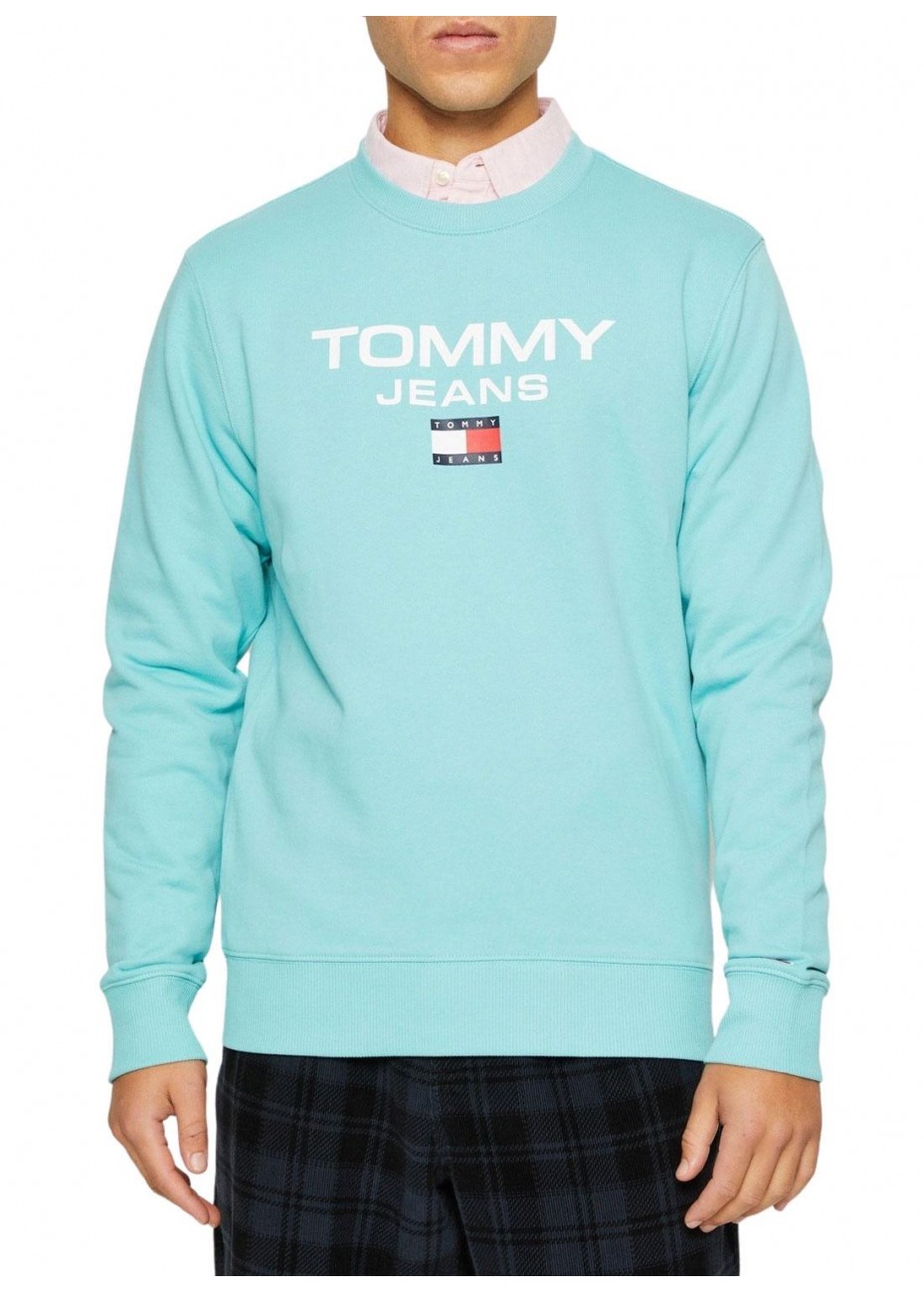 Sudadera Tommy Jeans Reg Entry verde agua