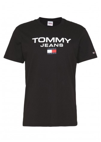 Camiseta Tommy Jeans Reg Entry negra logo blanco