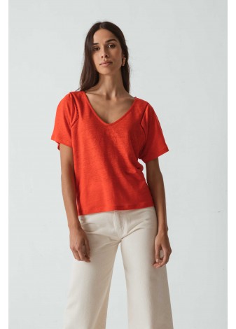 Camiseta SKFK Elixe Lino Rojo