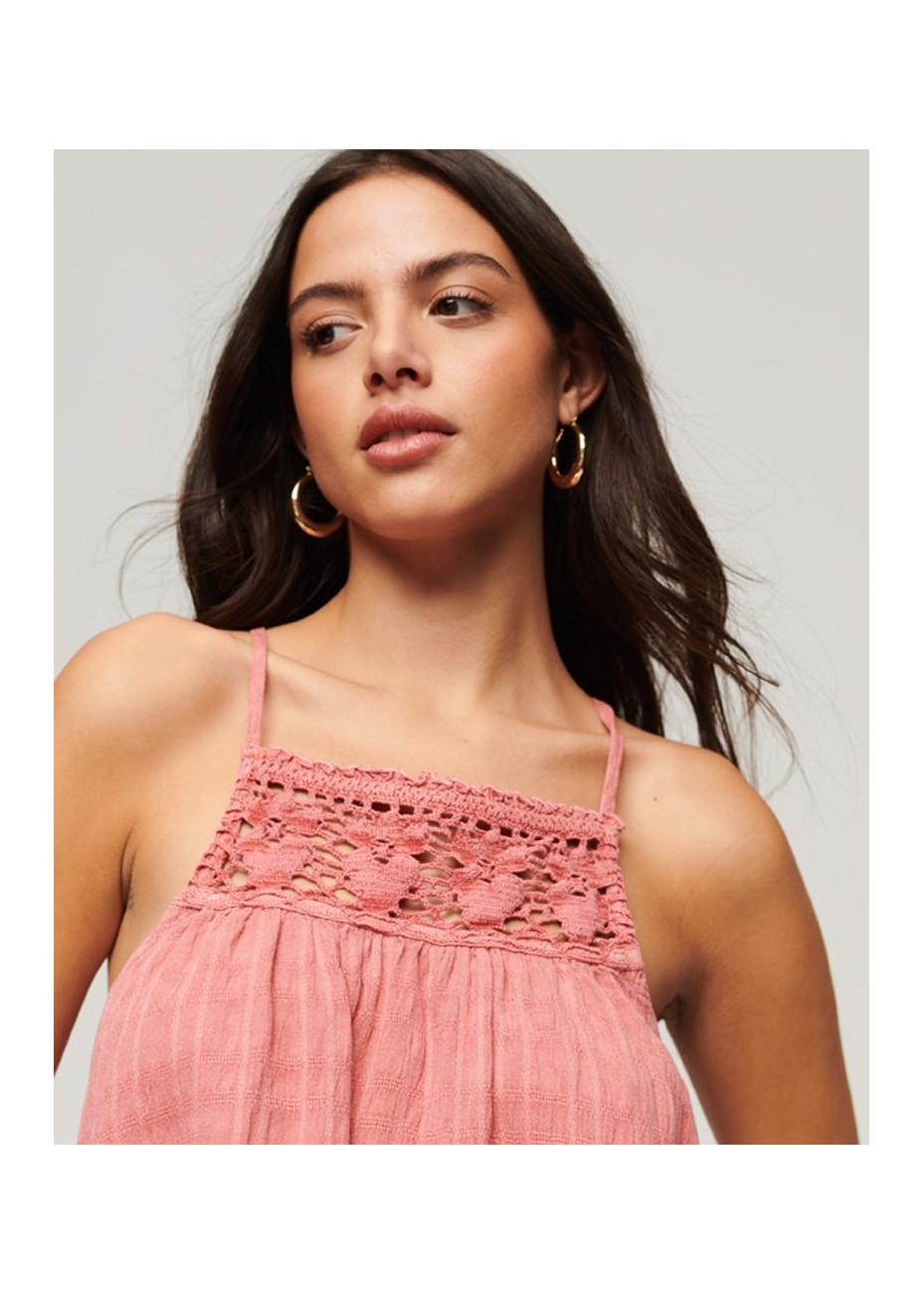 Top Superdry Escote Halter rosa
