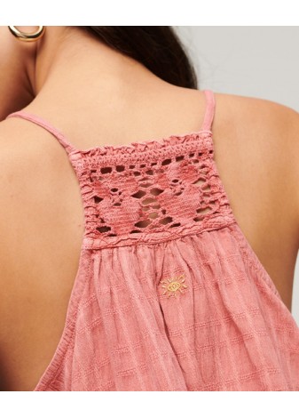 Top Superdry Escote Halter rosa