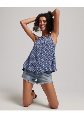 Top Superdry Geométricos Azul
