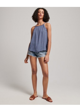 Top Superdry Geométricos Azul