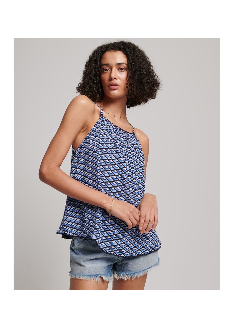 Top Superdry Geométricos Azul