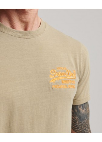 Camiseta Superdry Vintage Neón Logo Naranja
