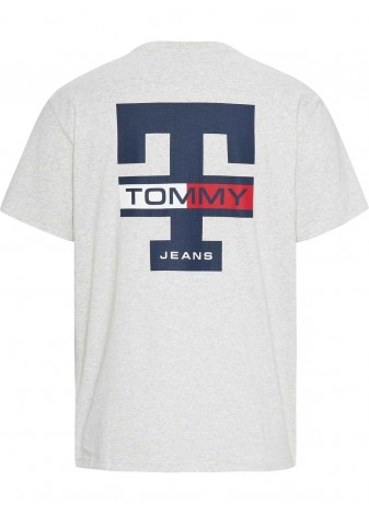 Camiseta Tommy Jeans Letterman Gris