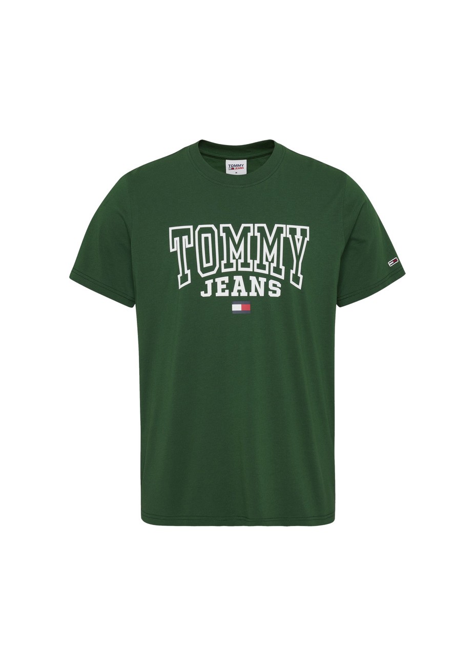 Camiseta Tommy Jeans Verde Logo Blanco