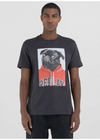 Camiseta Replay Dog Negro