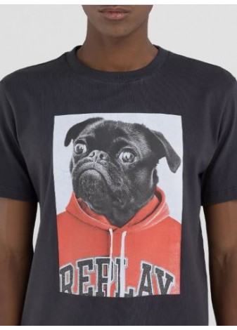 Camiseta Replay Dog Negro