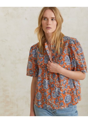 Camisa Yerse Estampado Naranja