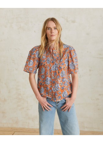 Camisa Yerse Estampado Naranja