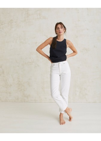 Pantalón Yerse Denim Blanco