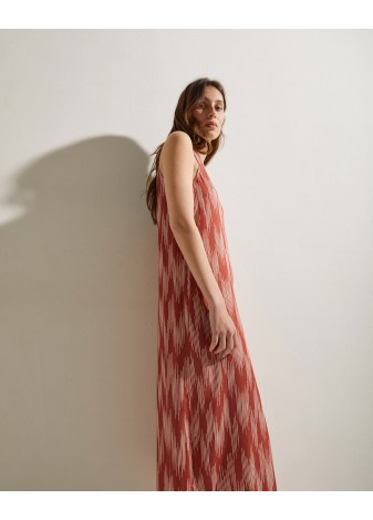 Vestido Yerse Midi Estampado Teja