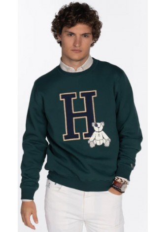 Sudadera Harper & Neyer  Harvard Verde Botella