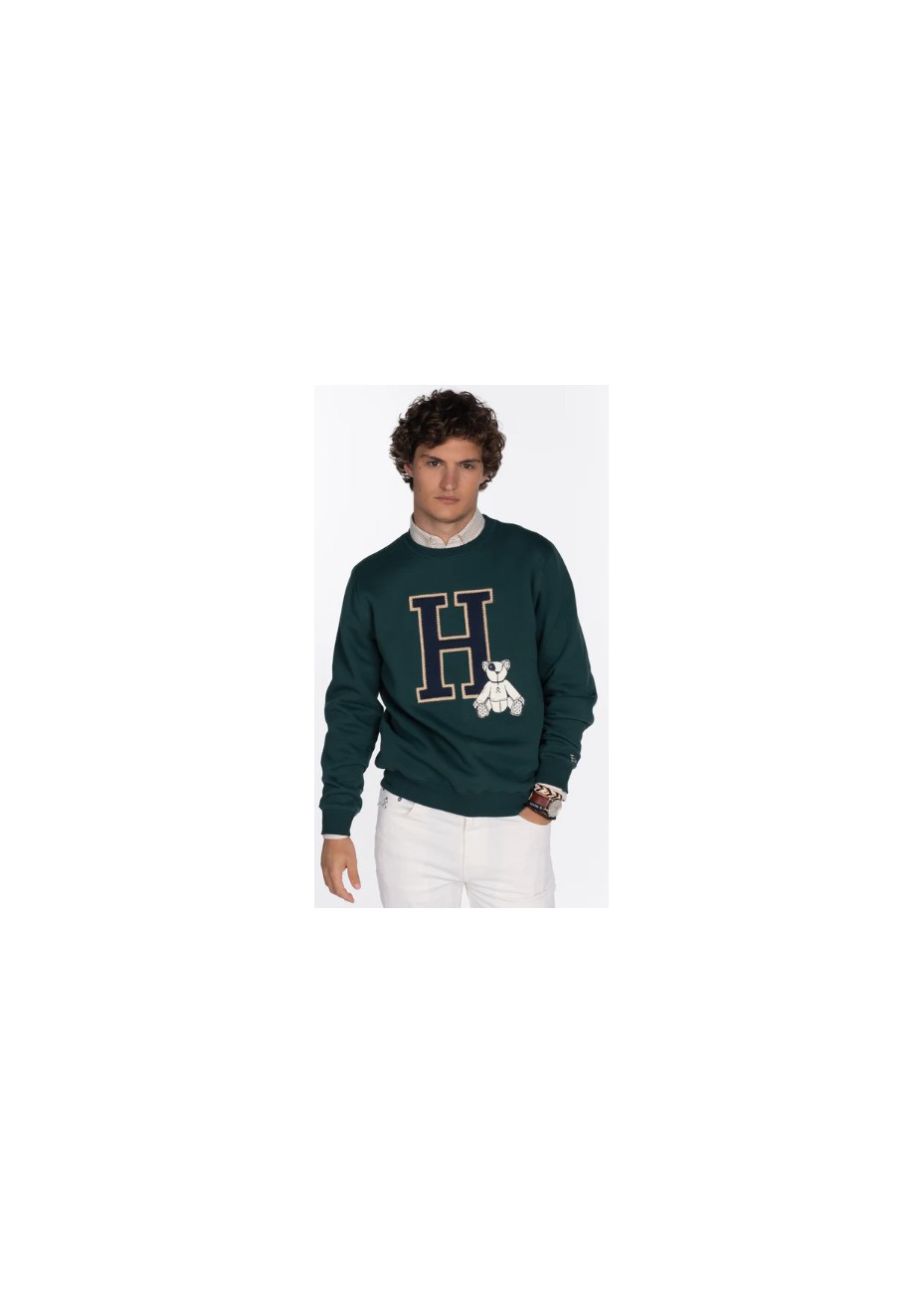 Sudadera Harper & Neyer  Harvard Verde Botella