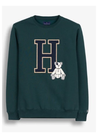 Sudadera Harper & Neyer  Harvard Verde Botella