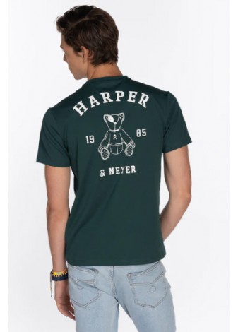 Camiseta Harper & Neyer Arthur Oso Verde Botella