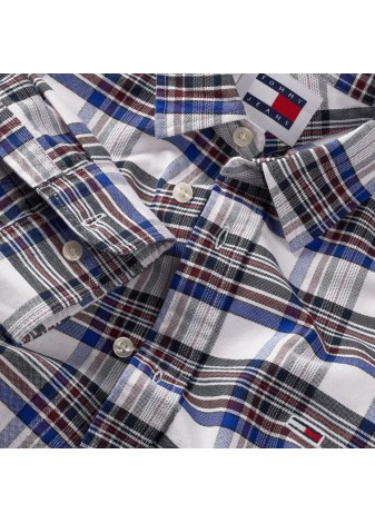 Camisa Tommy Jeans Regular Oxford Cuadros