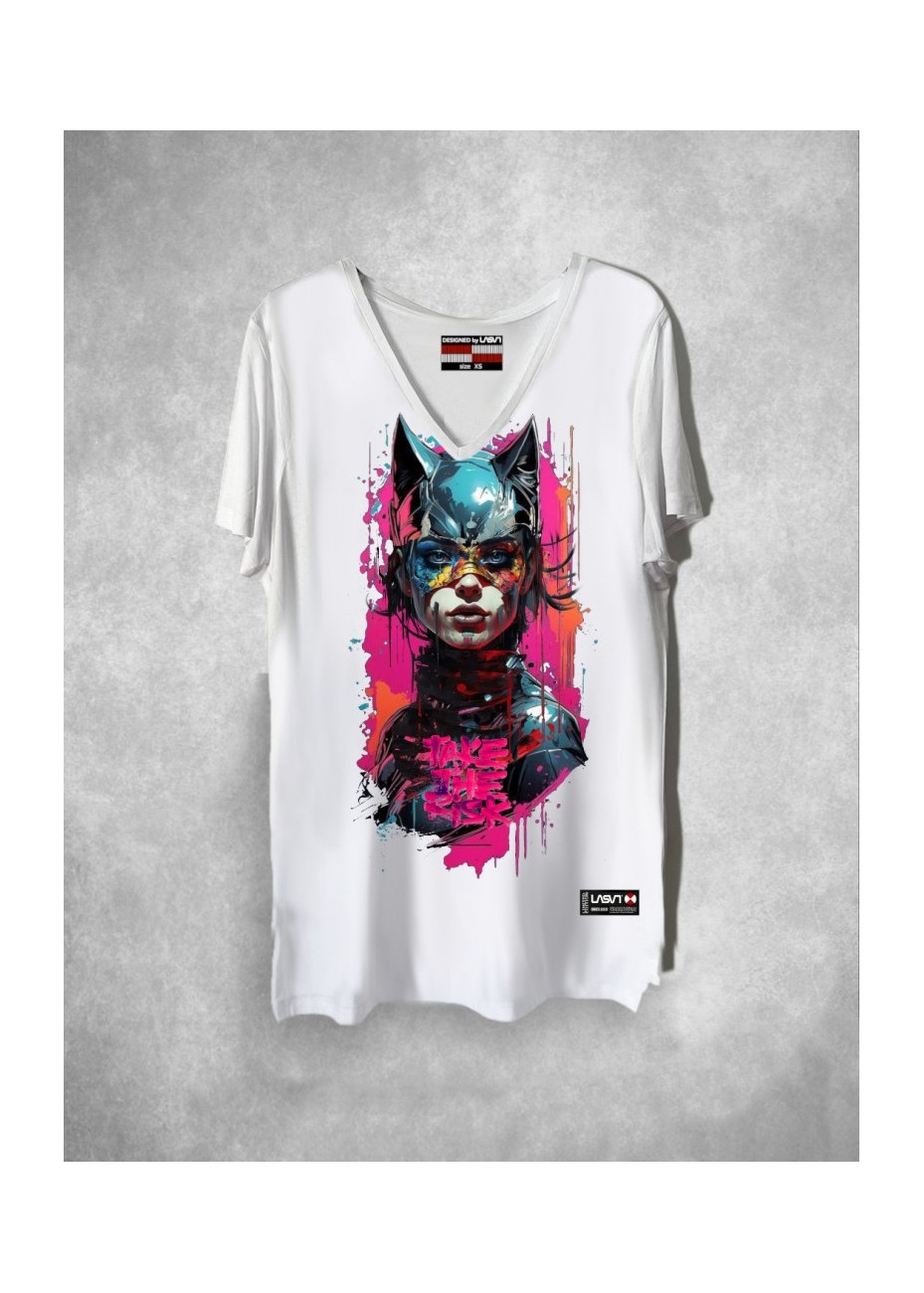 Camiseta LASAL Take Larga Blanco