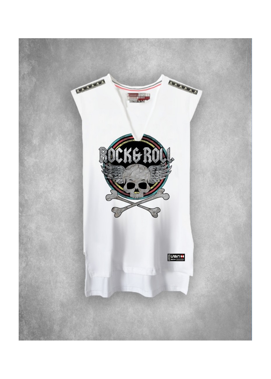 Camiseta LASAL Rock Blanco