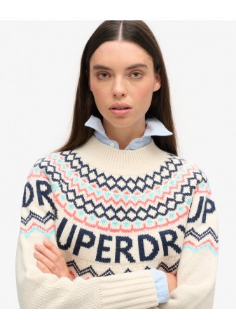 Jersey Superdry  Fairisle Grecas Crudo