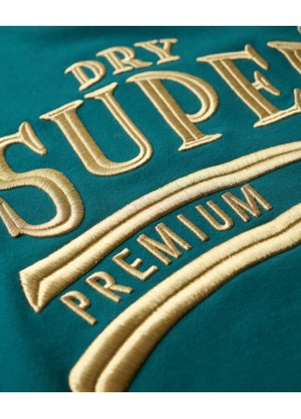 Vestido Superdry Verde Logo Dorado