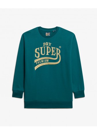 Vestido Superdry Verde Logo Dorado