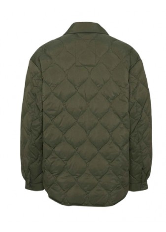 Chaqueta Tommy Jeans Quilted Shacketa Caqui