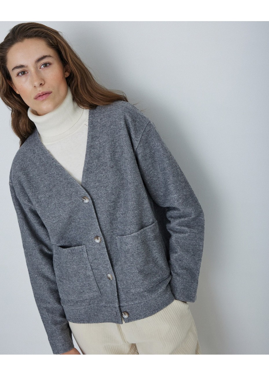 Cardigan Yerse  Felpa Bouclé Gris