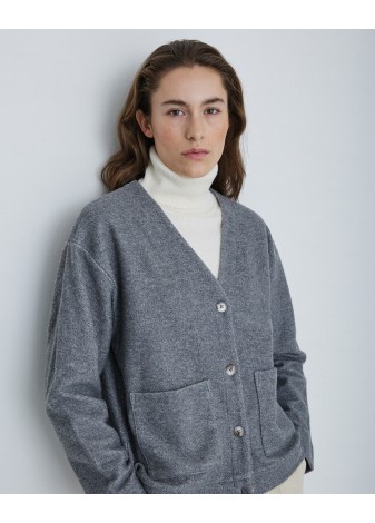 Cardigan Yerse  Felpa Bouclé Gris