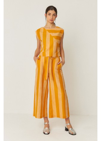 Pantalón SKFK Dona Rayas Ocre