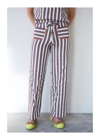 Pantalón Dr. Bloom Lazo Rayas Marrón