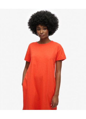 Vestido SPD Midi Punto Naranja