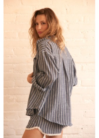 Camisa Maggie Sweet Bonie Rayas Azul