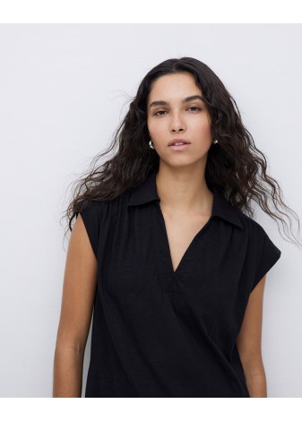 Vestido Yerse Camisero Flamé Negro