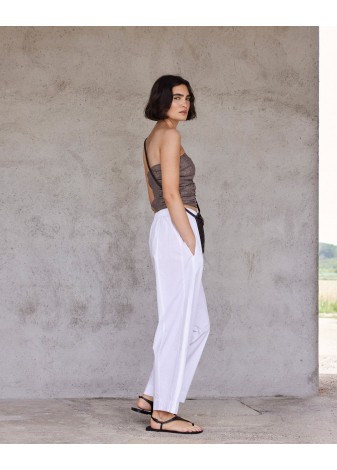 Pantalón Yerse Balloon Fit Azul Blanco