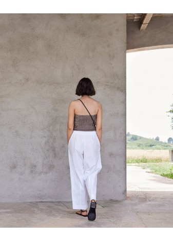 Pantalón Yerse Balloon Fit Azul Blanco