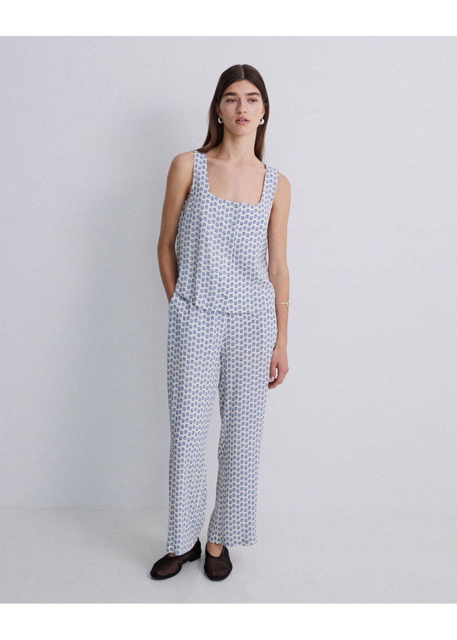 Pantalón Yerse Fluido Eco Vero Creppe Estampado