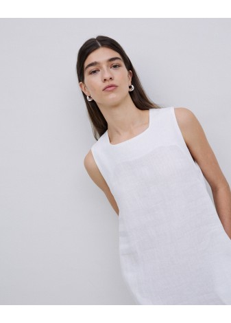 Vestido Yerse Lino Blanco