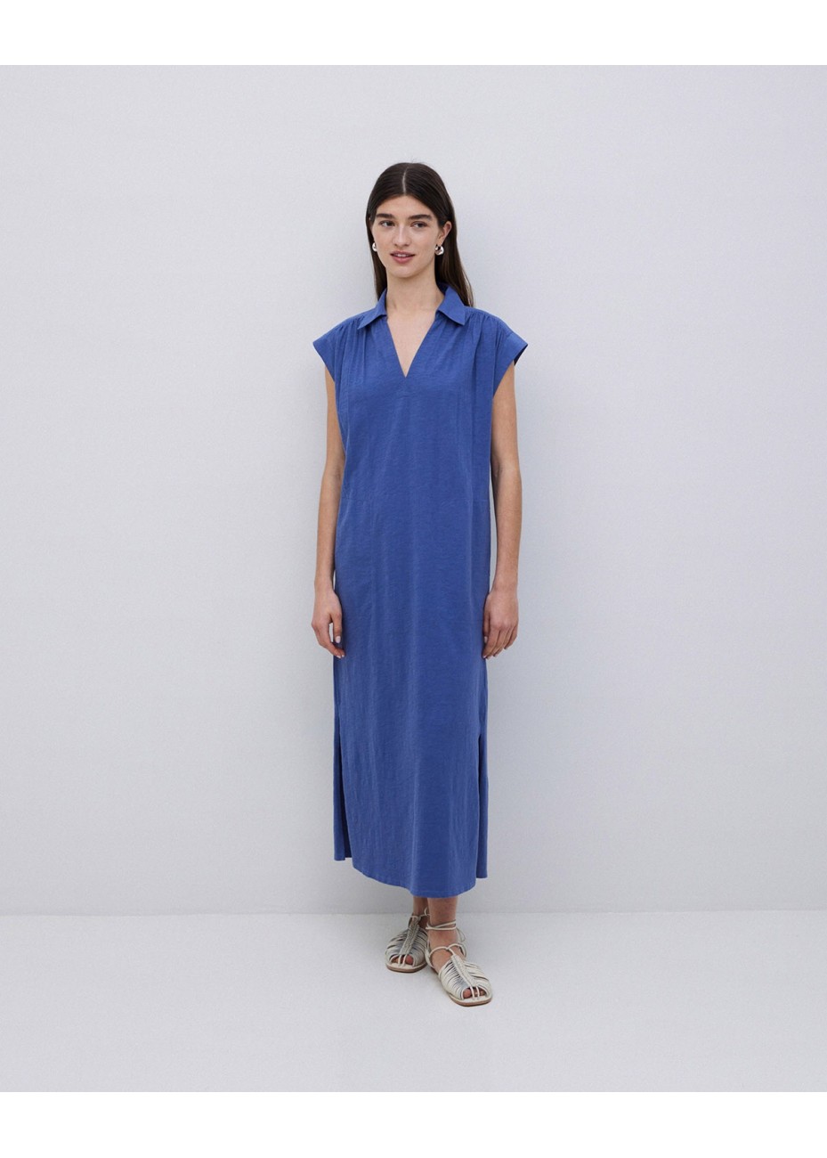 Vestido Yerse Camisero Flamé Azul
