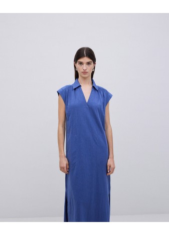 Vestido Yerse Camisero Flamé Azul