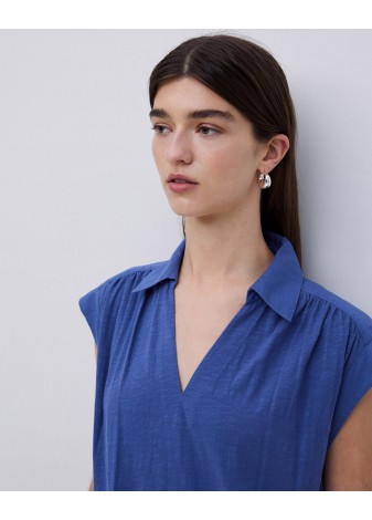 Vestido Yerse Camisero Flamé Azul