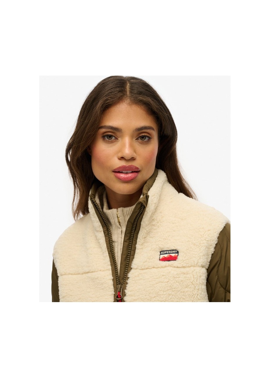 Chaqueta  Superdry Hybrida Borreguillo Crudo