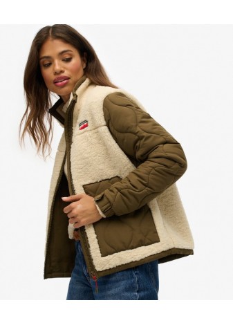Chaqueta  Superdry Hybrida Borreguillo Crudo