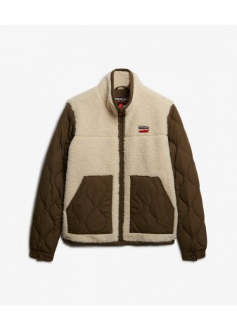 Chaqueta  Superdry Hybrida Borreguillo Crudo