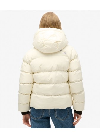 Chaqueta  Superdry Acolchada Con Capucha Blanco