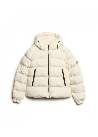 Chaqueta  Superdry Acolchada Con Capucha Blanco