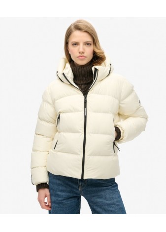 Chaqueta  Superdry Acolchada Con Capucha Blanco