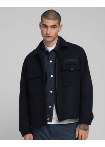 Chaqueta Replay Camisera Paño Azul Marino