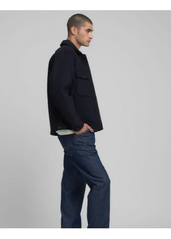 Chaqueta Replay Camisera Paño Azul Marino